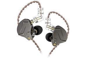 KINBOOFI KZ - ZSN Pro - Écouteurs Intra-Auriculaires 1BA 1DD stéréo Haute fidélité - Écouteurs KZ Haute résolution - avec câble Amovible de 0,75 mm à 2 Broches (Violet, sans Micro) ZSN Pro NO MIC Gris