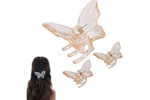 TRAZIEWELL Haarklammern Klein Transparent Schmetterling Haarklammer Klaue Haarspangen Krallen Dekorativer Haarschmuck Haarclips für Damen Mädchen Haarschmuck 0713