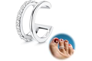 Kakonia Zehenring,925 Sterling Silber Zehenring für Frauen,Einstellbare Zehenring Strand Band Ring Nagelringe,Daisy Blume CZ Kreuz Opal Twist Knoten Zehenringe Manschette,Offene Fuß Schmuck