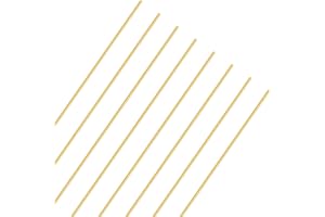 LAVMHAB Asta rotonda in ottone, 1 mm x 350 mm, aste rotonde in ottone massiccio, per fai da te (8 pezzi)