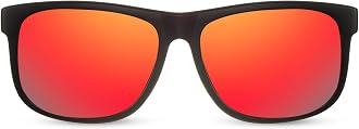 Cheapass Occhiali da Sole Sporty Opaci Neri Rossi Reali Revo Specchiati  Lenti UV400 : Amazon.it: Abbigliamento