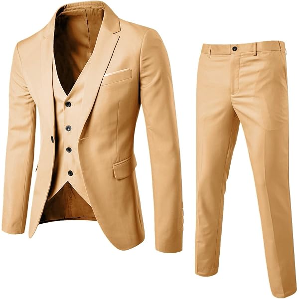Costume Smoking 3 Pièces Pour Homme - Veste, Gilet Et Pantalon - Classique Élégant - Cérémonie, Mariage, Bureau