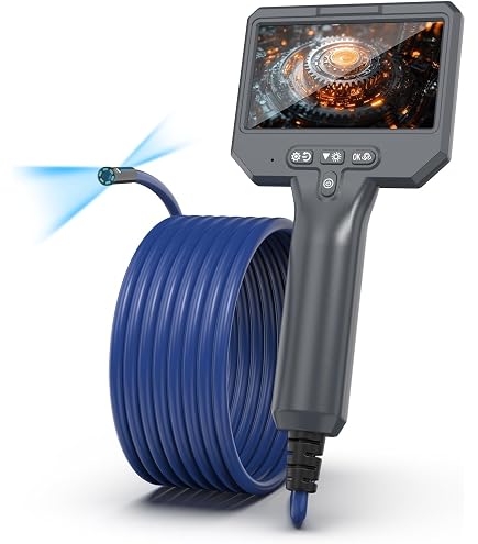 Endoscopio Industriale Schermo 4.3 Telecamera Endoscopio TICFOX 5m - Schermo 4.3" IPS 1080P - 8 LED - Impermeabile IP67 - Per Ispezioni Endoscopio 5m Schermo 4.3 Pollici 1080p - 7