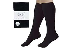 CRS Cross Eiskunstlaufsocken (2 Paar) Kniehohe Strumpfhosen für Schlittschuhe, Fußlaufsocken Tanzstrumpfhose