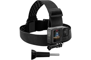 Tiryns Action Camera Head Mount Strap Compatible with GoPro Hero 13 12 11 10 9 8 7 AKASO EK7000 V50 Elite Apexcam Fusion DJI Osmo Elastic Adjustable Headband Wearing Head Harness Accessories