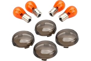 CICMOD Indicatori di Direzione, 2 Coppia Moto lampeggiatori con Coperture Affumicate di Luci Segnale per Harley Sportster 883 1200 XL XR 2002