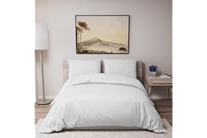 Dreamzie Copripiumino Matrimoniale 240x220 cm con 2 Federe 65x65 cm - Bianco - Set Copripiumino Matrimoniale 240x220