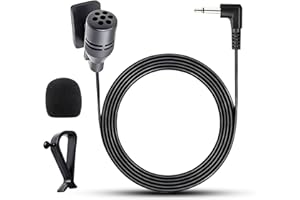 NiceBest Microphone de 3,5 mm Micro Externe Mic, Microphone Stéréo de Voiture, pour Unité Principale de Véhicule Voiture Bluetooth Activé Radio Stéréo GPS DVD