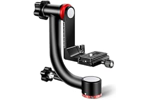 NEEWER Gimbal - Cabezal de trípode Profesional de aleación de Aluminio de Alto Rendimiento con Placa de liberación rápida Arca, GM101 soporta Tomas panorámicas de 360 Grados más Suaves para cámaras