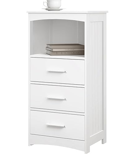 Kipit Badkamerkastje/opbergkastje - met 3x manden - 29 x 28 x 70 cm
