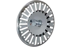 Colador de fregadero de cocina, YMWALK tapón de colador de fregadero de acero inoxidable, reemplazo de tapones de residuos de colador de cesta de doble función (diámetro: 84 mm)