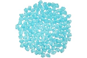 MacroHu 100 Piezas Fluorescente Piedras Piedras Acuarios Piedra Jardineria Exterior Piedras Decorativas Piedras para Macetas Piedras Luminosas Piedras Decoracion Jardin Guijarros Luminosos-Azul Claro