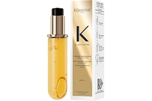 Kérastase Elixir Ultime Hair Oil, Nourishes Dull Hair, For All Hair Types, Strengthens and Protects Hair From Heat, With Argan and Camellia Oil, L'Huile Originale