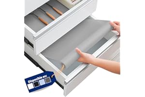 Linda's Essentials Tapis Fond de Tiroir - Rouleau Antiderapant pour Tiroir de Cuisine - Protection pour Frigo, Placard, Meuble et Interieur - 60 x 500 cm