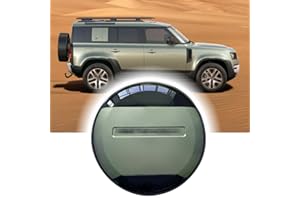 YUCISILY Spare Tire Cover ABS fits for LR Defender 110 90 130 2020-2024 Spare Tyre Wheel Cover Protector (Pangea Green + Glossy Black + B Letter)