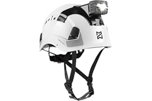 ‎HEARMOR HEARMOR Höhenarbeiten Industriehelm Erwachsene Bauhelm LED-Kopflampe inklusive ABS Schutzhelm Zertifizierung EN12492 Bestanden EN397 Stoßdämpfung und Eindringfestigkeit Test