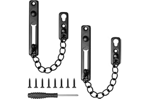 Bofanze 2 Pièces Chaînes de Porte de Sécurité Serrure de Sécurité de Chaîne de Porte Chaîne de Porte en Acier Inoxydableavec Chaîne de porte sécurité Coulissant Vis pour Portes et Fenêtre