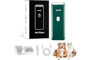 CUSSITY Professional Dog Clipper, Cat Grooming Clippers for Matted Hairs, Low Noise Dog Grooming Kit Rechargeable Pet Clippers Trimmer for Dogs,Puppy,Cats,Rabbit