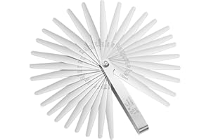 KHYYQUA 32 Cuchillas Métrica Herramienta,Galgas Feeler Gauge Galga de Acero,Marcadade Medición de Calibre, para medir Ancho o Espesor de la Brecha