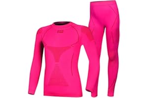 Prosske Kinder Seamless Funktionsunterwäsche Thermo Xtreme 2.0 Set Thermounterwäsche Skiunterwäsche Atmungsaktiv Mädchen Jungen