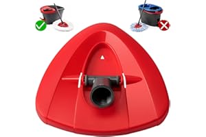 XINSHIKEJI Base de cabezal de mopa giratoria roja para Vileda All Turbo 2 en 1, disco de cabezal de fregona giratorio triangular para mopa Turbo Smart/EasyWring&Cleaning - Accesorios de mopa de