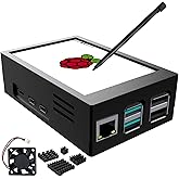 CUQI Raspberry Pi Display, 3.5 Inch Touch Screen with Case for Raspberry Pi 5, Monitor 480x320 TFT LCD 60 FPS with Mini Fan a
