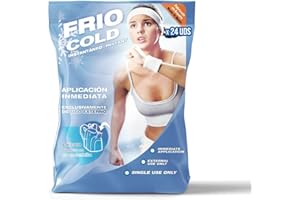 PRACTICOSA Bolsa de Frío Instantáneo. Bolsa Higiénica de Un Solo Uso. Sensación Rápida e Inmediata para uso externo. Compresas de Frío Multiusos. 14x19 cm. 24 Unidades
