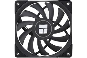 Thermalright C12015B wentylator CPU do obudowy komputera, cichy, 4-pinowy wentylator PWM PC, 15 mm Slimline wentylator chłodzący, 120 mm (czarny)