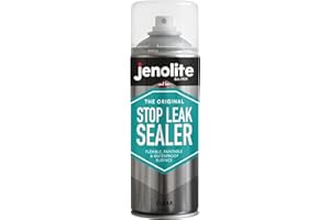 JENOLITE Stop Leak Spray Sellador | TRANSPARENTE | 400ml | Sellador de fugas para canalones y tejados planos | Impermeable | Rellena, sella y detiene fugas | Protección a largo plazo contra el agua