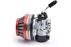 ‎APIELE APIELE Tuning Carburettor with Air Filter Replacement 49cc 66cc 70cc 80cc mit Luftfilter für 2-Takt Motor Motorrad(rot)
