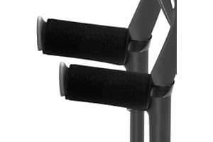 AYIXIWARZ Lot de 2 coussinets de poignée pour béquilles - Coussinets pour béquilles - Coussinets pour béquilles - Accessoires contre les frottements - Absorbe la transpiration - Confortable - Noir