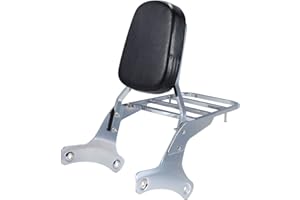 KOMIRO Ambiente Moto Chrome Sissy Bar Dossier avec Porte-Bagages pour Honda Shadow VT750 C2 RC44 / VT400 1997-2003