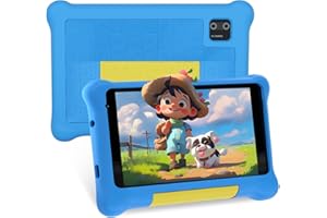 Fullant kindertablet 7 Zoll Kinder Tablet Kinder Android 12 32GB ROM IPS HD Display eltersteuerung Bluetooth Tablet Kinder mit kindersichere hülle (blau)