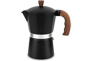 Zankeox Moka Pot, Stove Top Coffee Maker, 3-6 Cup(300ml) Aluminium Italian Espresso Maker, Gas & Electric Stove Top Mokas Pot With Heat-Resistant Handle,Moka Pot Coffee