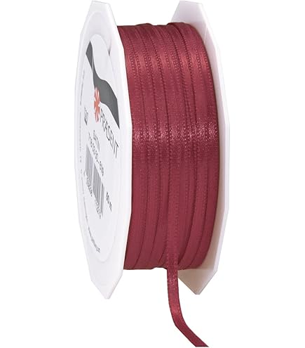 Furlanis - Ruban Satin Double Face, Tissu Italien - Rose Bébé, 6 Mm X 100 M