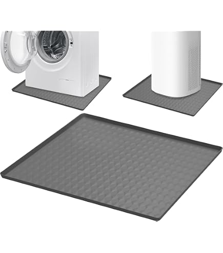Silikon-Ablaufwanne Für Waschmaschine 68x68 Cm | Schutzmatte Mit Erhöhtem Rand | Leckageschutz
