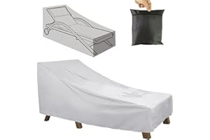 hifrom Abdeckung Gartenliege Wasserdicht Abdeckplane, 210D Oxford Schutzhülle Gartenmöbel Abdeckung, Gewebe Schutzhülle Abdeckplane für Sonnenliege Liegestuhl Deckchair