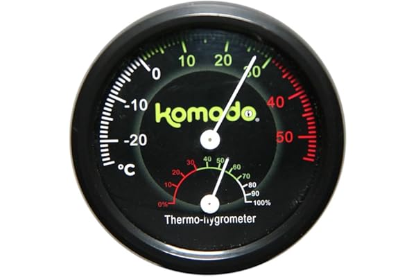 Komodo Komodo Combined Thermometer Hygrometer Analog pour Reptile/Amphibien