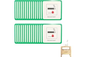 CLOUDLINK 30PCS Fire Safety Labels for Furniture Dl7 Safety Hanging Fire Labels for Furniture （Green）