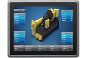SunKol 19 Zoll lüfterloser Industrie-Panel-PC, All-in-One-Industrie-Embedded-Panel-PC mit kapazitivem Touchscreen, 2 x USB 2.0, 2 x USB 3.0, HDMI, 2 x RS232, LAN (i5-8365U, 16 GB RAM 256 GB SSD)