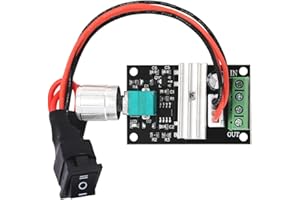 Greluma 1 x 6V 12V 24V 3A 80W DC Motor Speed Controller (PWM) Adjustable Reversible Motor Driver Switch