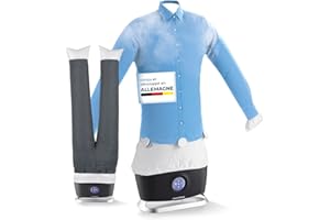 CLEANmaxx presse à repasser automatique pour chemises PRO STEAM + accessoire pour pantalons | fonction vapeur, écran tactile | appareil de repassage pour chemises & chemisiers, Noir