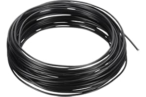 PATIKIL 1,5 mm Bonsaï Entraînement Fil, 1 Rouleau Floral Fil Tiges Anodisé Aluminium Arbre Fil 32,8 Pieds Total pour Jardinage Branche Fixation, Noir