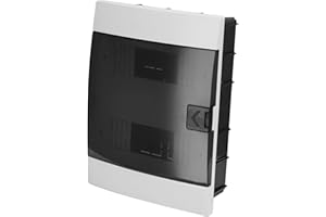 Quadro Elettrico da Incasso 2 File per 16 Moduli 110x215x290,5 mm IP40 – Bianco Scatola di Distribuzione in ABS – Centralino per Impianti Elettrici da Interno – Horoz Electric