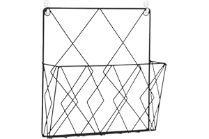 Hearthxy Zeitungshalter Wand Metall Zeitungsständer Magazinhalter hängend Wandregal Zeitschrift Organizer Zeitung Speicher-Organisator Für Küche, Büro, Badezimmer, Eingangsbereich
