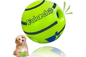 TAUCHGOE 3.47" Balle Chien Balle Jouet Chien, Jouet Chien avec Squeak, Ballon pour Chien à Rayures Jaunes sont pour Les Chiens de Taille Moyenne à Grande pour Jouer et Soulager L'ennui