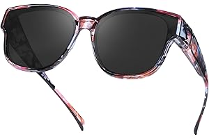 Myiaur Polarised Fit Over Glasses Sunglasses For Women Men, Trendy Wear Over Glasses Shades UV400 Protection