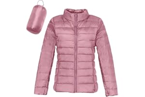 GENERISCH Chaqueta acolchada para mujer, chaqueta de invierno para mujer, chaqueta corta, chaqueta de entretiempo, chaqueta de plumón para mujer, ligera, chaqueta acolchada para mujer, chaqueta ligera para