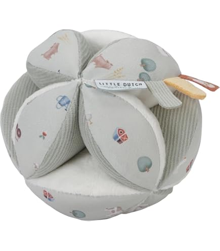 Nattou Knuffelbal met verschillende activiteiten, voor pasgeboren en premature baby's, 14 cm, Lapidou, blauw