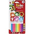 Funbo Modelling Clay 8 Neon Colors Set with 6 Mould, 100 g